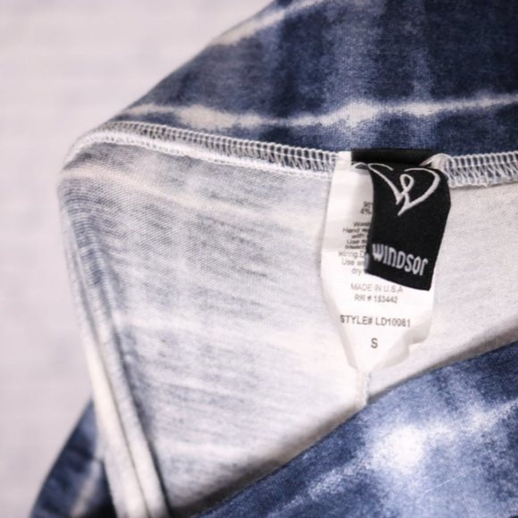 2/$20 White blue tie dye high waist maxi skirt b9 - Picture 7 of 8